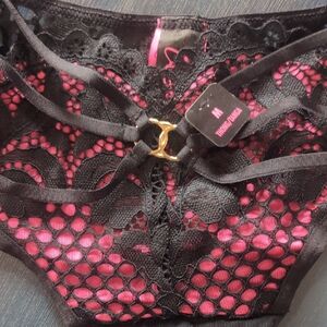 La SENZA Luxe Sexy Black and Pink Lace Panties